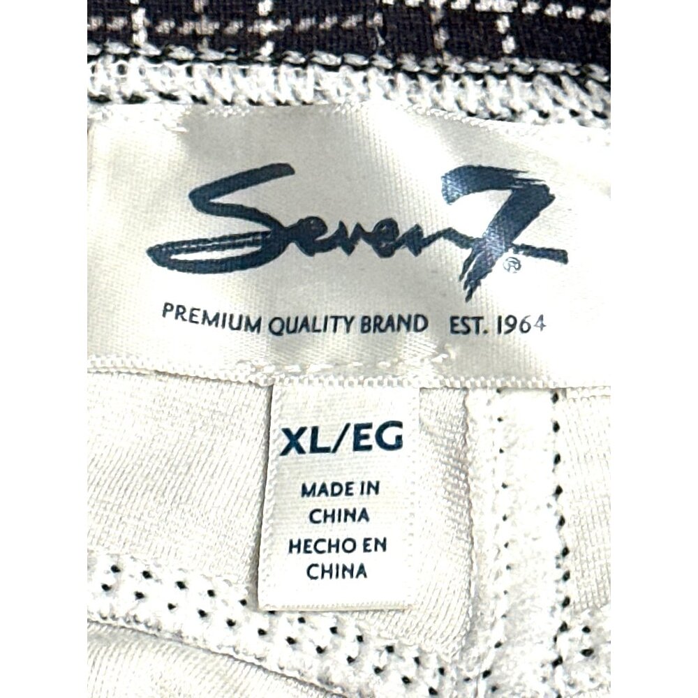 Seven7 Super Comfy Versatile Plaid Navy White Pull On Leggings Soft Stretch XLEG - Picture 4 of 10